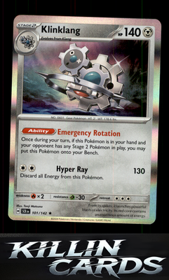Klinklang 101/142 Pokemon Rare SV07: Stellar Crown Card NM
