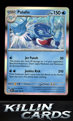 Palafin 062/197 Pokemon Rare SV03: Obsidian Flames Card NM