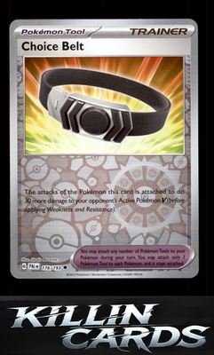 Reverse Holofoil Choice Belt 176/193 Pokemon Uncommon SV02: Paldea Evolved Card