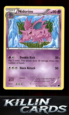 Nidorino 44/116 Pokemon Uncommon Plasma Freeze Card LP
