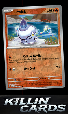 Reverse Holofoil Litwick 036/167 Pokemon Common SV06: Twilight Masquerade Card N