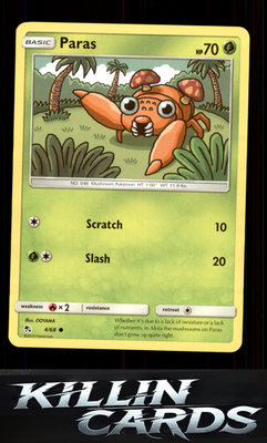 Paras 4/68 Pokemon Common Hidden Fates Card NM