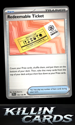 Redeemable Ticket 156/159 Pokemon Uncommon SV09: Journey Together Card NM