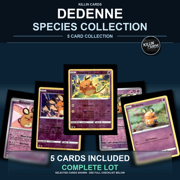 Pokemon TCG Dedenne Species Collection 5 Different Cards
