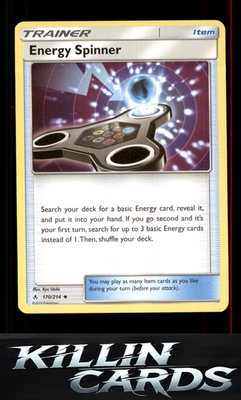 Energy Spinner 170/214 Pokemon Uncommon SM - Unbroken Bonds Card NM