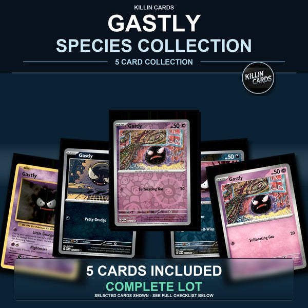 Pokemon TCG Gastly Species Collection 5 Different Cards