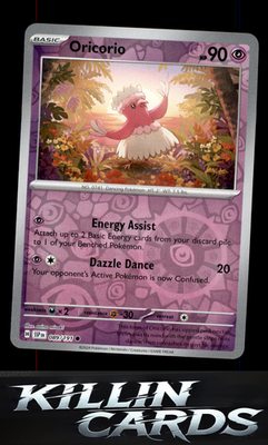 Reverse Holofoil Oricorio - 089/191 089/191 Pokemon Common SV08: Surging Sparks