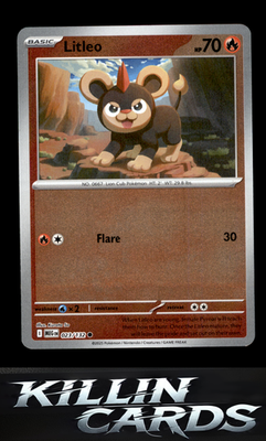 Reverse Holofoil Litleo - 023/132 023/132 Pokemon Common ME01: Mega Evolution Ca