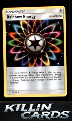 Rainbow Energy 137/149 Pokemon Uncommon SM Base Set Card LP