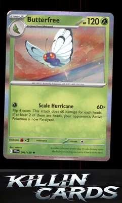 Butterfree 003/159 Pokemon Rare SV09: Journey Together Card NM