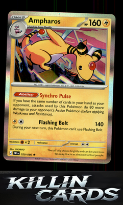 Ampharos - 029/086 029/086 Pokemon Rare ME04: Chaos Rising Card NM