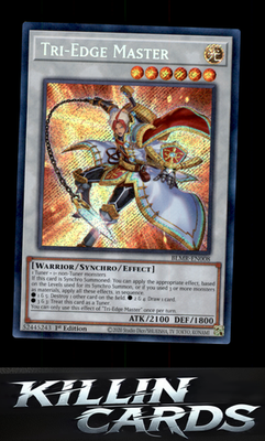 1st Edition Tri-Edge Master BLMR-EN008 YuGiOh Secret Rare Battles of Legend: Mon