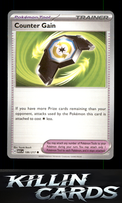Counter Gain - 186/217 186/217 Pokemon Common ME: Ascended Heroes Card NM