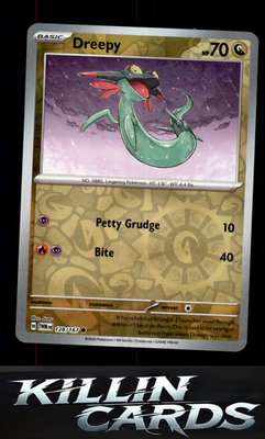 Reverse Holofoil Dreepy 128/167 Pokemon Common SV06: Twilight Masquerade Card NM