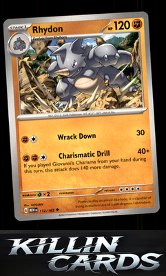 Rhydon 112/165 Pokemon Uncommon SV: Scarlet & Violet 151 Card NM