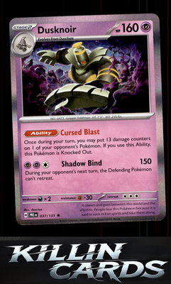 Dusknoir 037/131 Pokemon Rare SV: Prismatic Evolutions Card NM