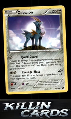 Cobalion 74/114 Pokemon Rare XY - Steam Siege Card NM