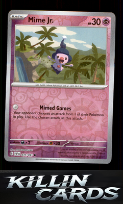 Reverse Holofoil Mime Jr. - 031/091 031/091 Pokemon Common SV: Paldean Fates Car