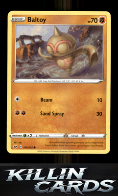 Baltoy (101) 101/202 Pokemon Common SWSH01: Sword & Shield Base Set Card NM