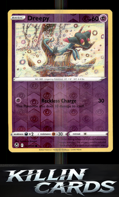 Reverse Holofoil Dreepy 087/195 Pokemon Common SWSH12: Silver Tempest Card NM