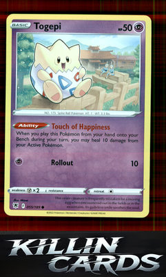 Togepi 055/189 Pokemon Common SWSH10: Astral Radiance Card NM