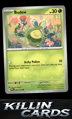 Budew 004/131 Pokemon Common SV: Prismatic Evolutions Card NM
