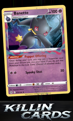 Banette 073/196 Pokemon Rare SWSH11: Lost Origin Card NM