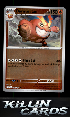Reverse Holofoil Darmanitan 016/094 Pokemon Uncommon ME02: Phantasmal Flames Car