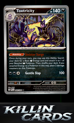 Reverse Holofoil Toxtricity 068/094 Pokemon Rare ME02: Phantasmal Flames Card NM