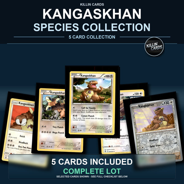 Pokemon TCG Kangaskhan Species Collection 5 Different Cards