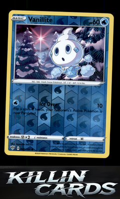 Reverse Holofoil Vanillite 045/189 Pokemon Common SWSH03: Darkness Ablaze Card N