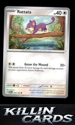 Rattata 019/165 Pokemon Common SV: Scarlet & Violet 151 Card NM