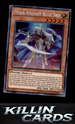 Mekk-Knight Blue Sky EXFO-EN014 YuGiOh Secret Rare Extreme Force Card NM