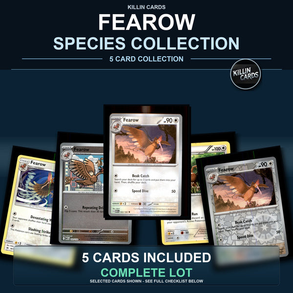 Pokemon TCG Fearow Species Collection 5 Different Cards