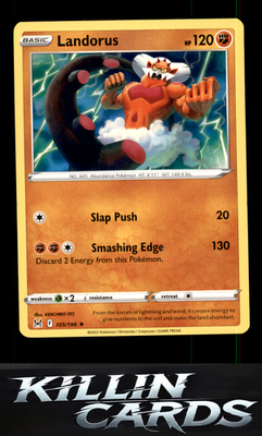 Landorus 105/196 Pokemon Rare SWSH11: Lost Origin Card NM