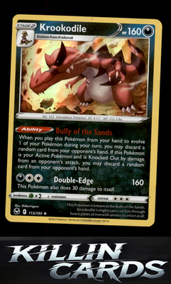 Krookodile 113/195 Pokemon Holo Rare SWSH12: Silver Tempest Card NM