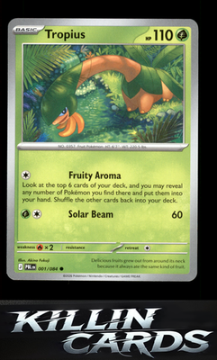 Tropius 001/084 Pokemon Common ME05: Pitch Black Card NM