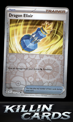 Reverse Holofoil Dragon Elixir 172/191 Pokemon Uncommon SV08: Surging Sparks Car