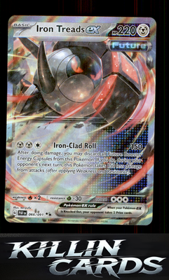 Iron Treads ex 066/091 Pokemon Double Rare SV: Paldean Fates Card NM