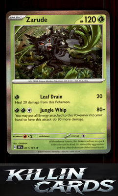 Zarude 011/191 Pokemon Rare SV08: Surging Sparks Card NM