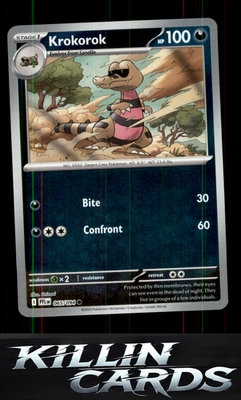 Reverse Holofoil Krokorok 065/094 Pokemon Common ME02: Phantasmal Flames Card NM