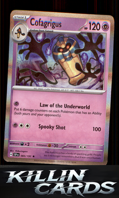 Cofagrigus 083/191 Pokemon Rare SV08: Surging Sparks Card NM