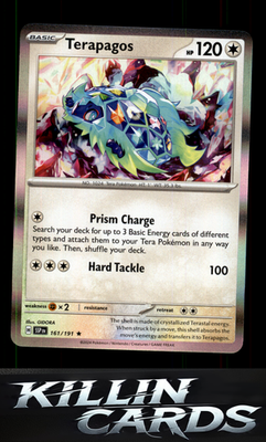 Terapagos 161/191 Pokemon Rare SV08: Surging Sparks Card NM