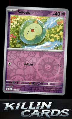 Reverse Holofoil Solosis 037/086 Pokemon Common SV: Black Bolt Card NM