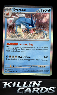 Gyarados 130/165 Pokemon Rare SV: Scarlet & Violet 151 Card NM