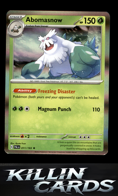 Abomasnow 011/193 Pokemon Rare SV02: Paldea Evolved Card NM