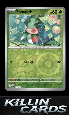 Reverse Holofoil Fomantis 013/182 Pokemon Common SV10: Destined Rivals Card NM