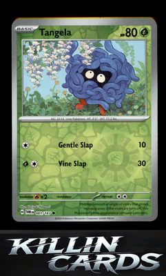 Reverse Holofoil Tangela 001/167 Pokemon Common SV06: Twilight Masquerade Card N