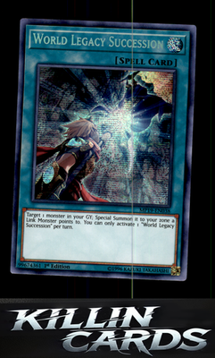 1st Edition World Legacy Succession MP19-EN038 YuGiOh Prismatic Secret Rare 2019