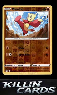 Reverse Holofoil Mienfoo 103/196 Pokemon Common SWSH11: Lost Origin Card NM